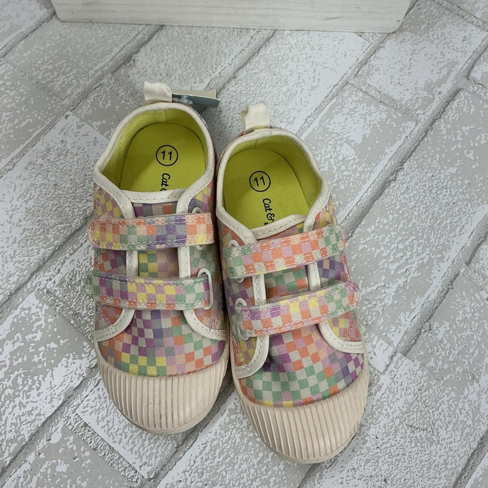 Cat & Jack Multicolor Checkered Kids Sneakers